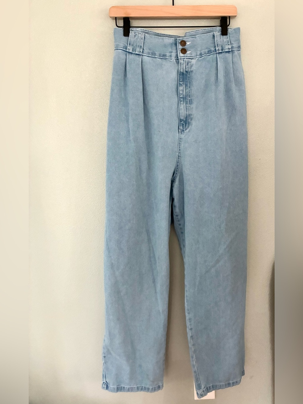 Lucy & Yak High Waisted Jeans Women’s 44 Light Wash Mom Tapered